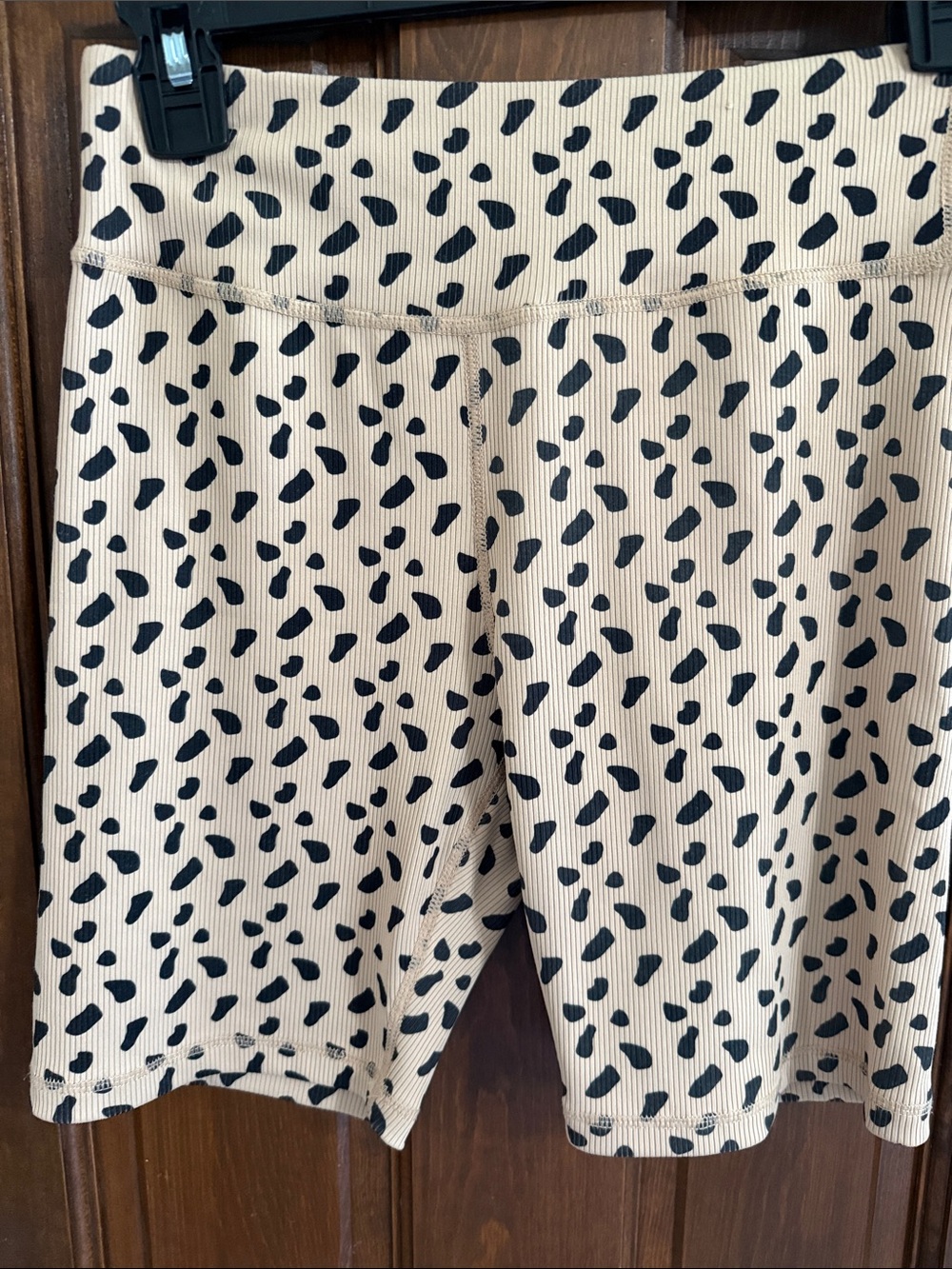 GB girls Beige Bike Shorts with Black Spot Print